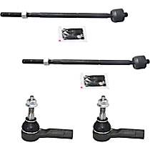 Front and Rear, Driver and Passenger Side, Inner a Tie Rod End