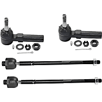 Front, Driver and Passenger Side, Inner and Outer Tie Rod Ends