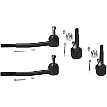 Front, Driver and Passenger Side, Inner and Outer Tie Rod End