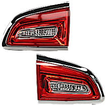 Driver and Passenger Side, Inner Halogen Tail Light, With bulb(s), Mounts on Liftgate, OE Replacement