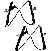 Front, Driver and Passenger Side Power Window Regulator, Without Motor, OE Solutions Series
