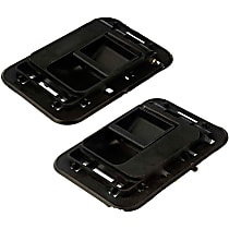 SET-RB7615406 Front, Driver and Passenger Side Black Interior Door Handle, Without Door Lock Hole