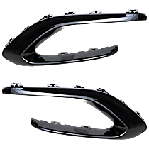 Rear, Driver and Passenger Side, Outer Bumper Trim, For Models With Sport Touring Package, Black