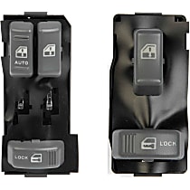 Front, Driver and Passenger Side Window Switch, Gray, OE Solutions Series