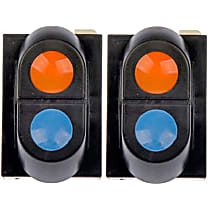 SET-RB901302-2 Front, Driver and Passenger Side Window Switches, Blue and Red