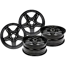 SET-RB939101-4 Steel Black Wheel - 17 in. X 7 in., 5 x 4.33 in. Bolt Pattern
