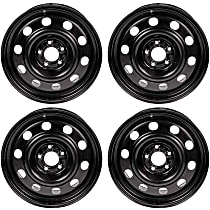 SET-RB939108-4 Steel Black Wheel, 17 in. X 7.5 in., 5 x 114.3 mm Bolt Pattern