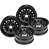 SET-RB939122-4 Steel Black Wheel, 16 in. X 6.5 in., 5 x 4.5 in. Bolt Pattern