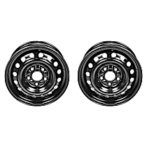 SET-RB939265-2 Steel Black Wheel, 15 in. X 6 in., 5 x 4.5 in. Bolt Pattern