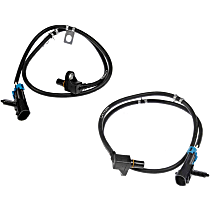 Front, Driver and Passenger Side ABS Speed Sensor - Set of 2