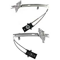 Front and Rear, Passenger Side Window Regulators, Power, Without Motor