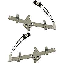 Front, Driver and Passenger Side Power Window Regulator, Without Motor
