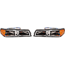 Driver and Passenger Side Corner Lights, With Bulb, Chrome Interior