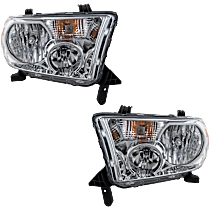 Driver and Passenger Side Headlights, With bulb(s), Halogen, OE comparable