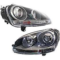 Driver and Passenger Side HID/Xenon Headlight, Without bulb(s), Hatchback, OE Replacement