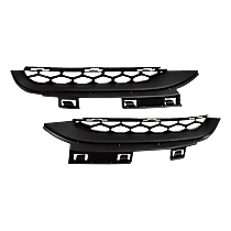 Front, Driver and Passenger Side, Lower Bumper Trim, Textured Black