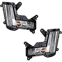 Front, Driver and Passenger Side Turn Signal Light, With bulb(s),, CAPA Certified