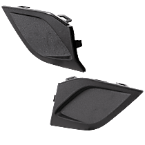 Front, Driver and Passenger Side Fog Light Cover, Textured Dark Gray