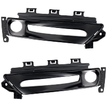 Front, Driver and Passenger Side Fog Light Trim, Textured Black