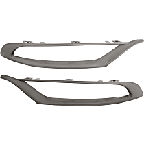 Front, Driver and Passenger Side Fog Light Trim, For Models With 2 Piece Applique, Bronze