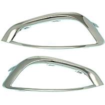 Front, Driver and Passenger Side Fog Light Trims, Chrome