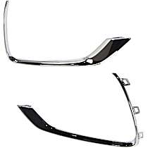 Front, Driver and Passenger Side Fog Light Trim, Chrome