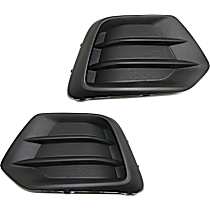 Front, Driver and Passenger Side Fog Light Cover, Textured Black