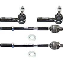 Front, Driver and Passenger Side, Inner and Outer Tie Rod Ends
