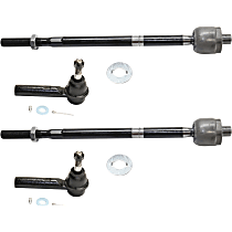 Front, Driver and Passenger Side, Inner and Outer Tie Rod Ends