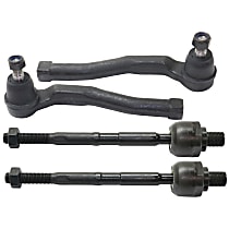 Front, Driver and Passenger Side, Inner and Outer Tie Rod Ends