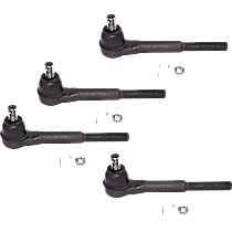 Front and Rear, Driver and Passenger Side, Inner and Outer Tie Rod End
