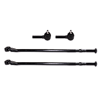 Front, Driver and Passenger Side, Inner and Outer Tie Rod Ends