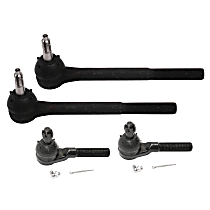 Front, Driver and Passenger Side, Inner and Outer Tie Rod Ends
