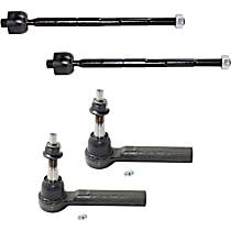 Front, Driver and Passenger Side, Inner and Outer Tie Rod Ends