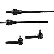 Front, Driver and Passenger Side, Inner and Outer Tie Rod End