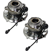Rear, Driver and Passenger Side Wheel Hubs, With Bearing, Front Wheel Drive/All Wheel Drive