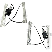Front, Driver and Passenger Side Window Regulators, Power