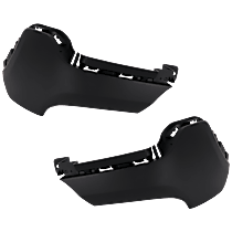 Rear, Driver and Passenger Side Bumper End, Mexico Built Vehicle, Primed, Plastic