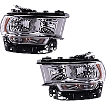 Driver and Passenger Side Halogen Headlight, With bulb(s), OE Replacement