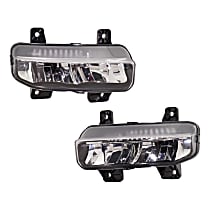 Front, Driver and Passenger Side Fog Lights, With bulb(s), LED