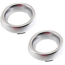 Front, Driver and Passenger Side Fog Light Trim, Silver