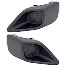 Front, Driver and Passenger Side Fog Light Trims, Black