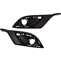 Front, Driver and Passenger Side Fog Light Trim, Primed