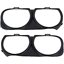 Driver and Passenger Side Headlight Bezel, Black