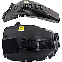 Front, Driver and Passenger Side Fender Liner, For Models Without Fog Lights, CAPA Certified