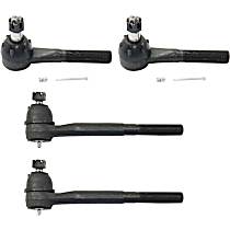 Front, Driver and Passenger Side, Inner and Outer Tie Rod End, Rear Wheel Drive, RWD
