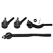 Front, Driver and Passenger Side, Inner and Outer Tie Rod Ends