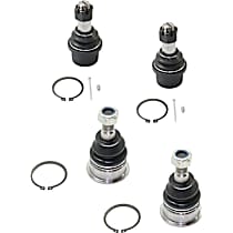 Front, Driver and Passenger Side, Upper and Lower Ball Joints