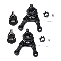Front, Driver and Passenger Side, Upper and Lower Ball Joint