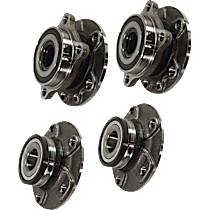 Front and Rear, Driver and Passenger Side Wheel Hub, 5 Lugs, With Bearing
